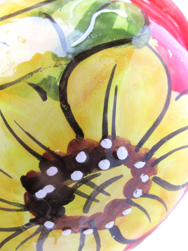 Wall Planter - Spanish Orza (Sunflower) - Hand Painted in Spain